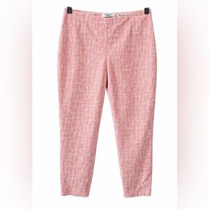 Peserico Pink Cropped Slim Ankle Pants Size 8 Tailored Cotton Chic